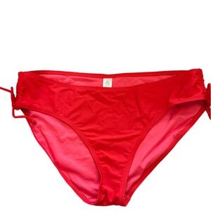 Ocean Blues Red Bikini Bottoms with Side Bows
